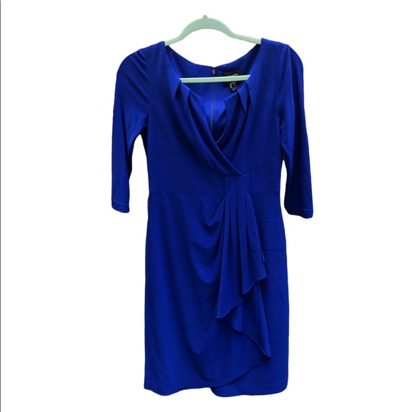 ADRIANNA PAPELL ROYAL BLUE DRESS - Picture 1 of 4